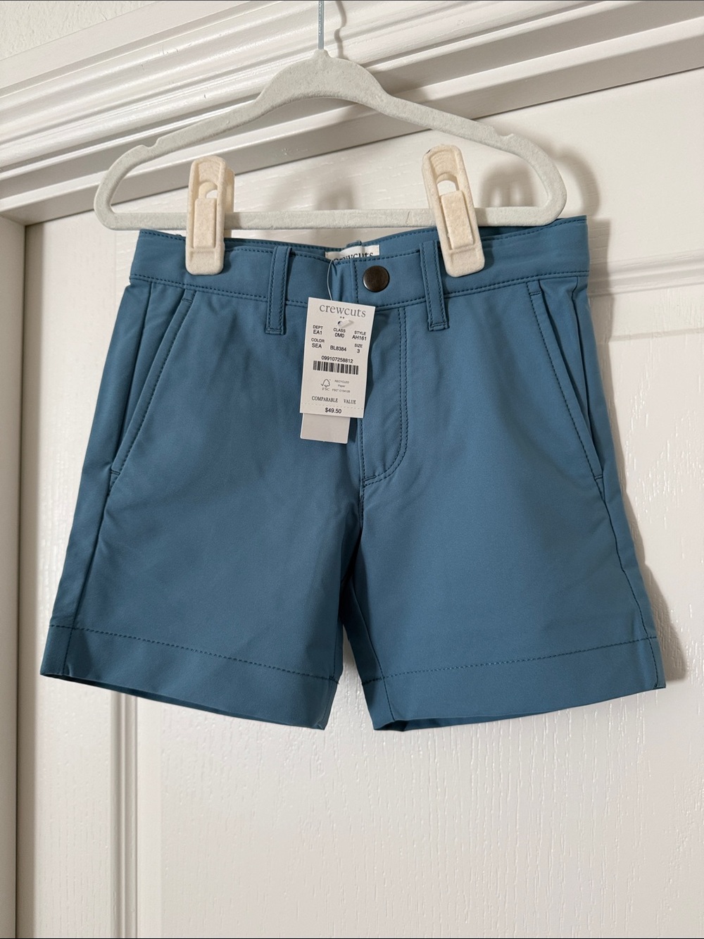 Crewcuts Dusty Blue Boy's Performance Chino Shorts